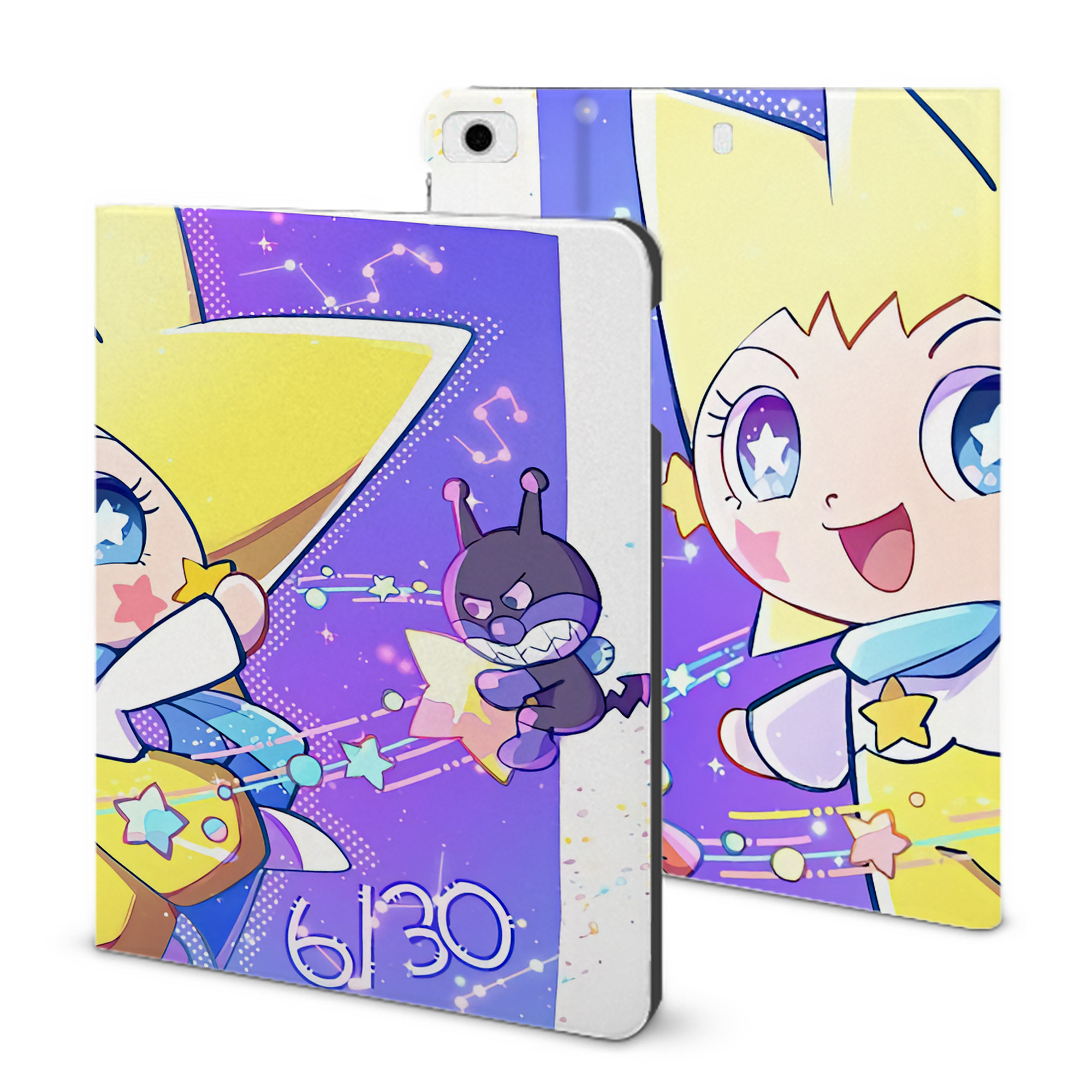 （画像用） アンパンマン Anpanman IPad ケース ブック型 PUレザー TPU 耐衝撃 軽量 薄型 ペン収納なし 全面保護 IPad 各モデル対応